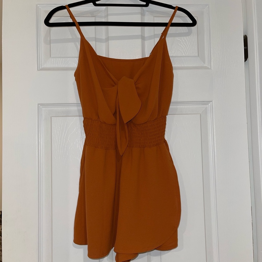 Burnt orange romper